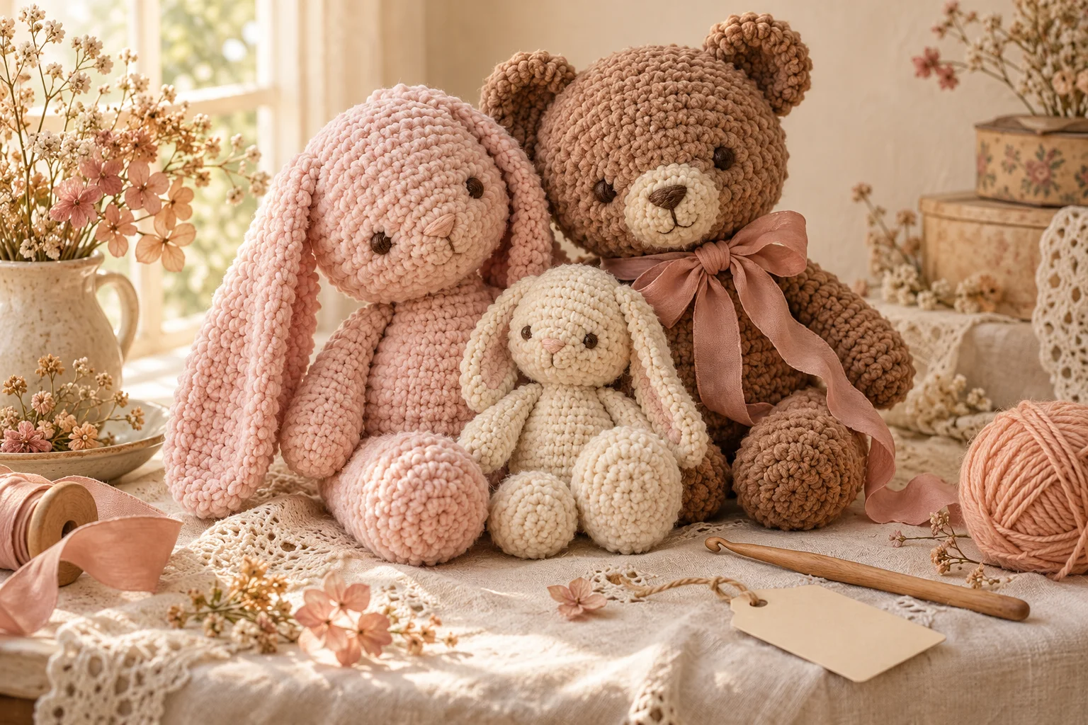 Вязаные игрушки Обними